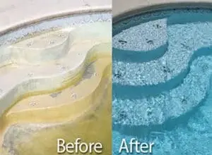 Před počištěním bazénu kyselinou chlorovodíkovou