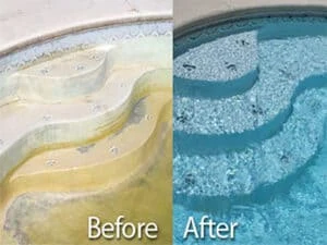 Před počištěním bazénu kyselinou chlorovodíkovou